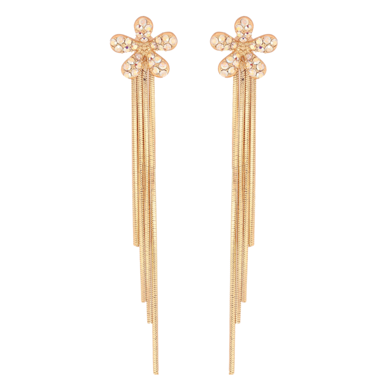 Сережки Xuping колір 18K з кристалами Swarovski пусети "Квіточки з кристалами АВ" фото №9 Сережки Xuping колір 18K з кристалами Swarovski пусети "Квіточки з кристалами АВ" фото №9