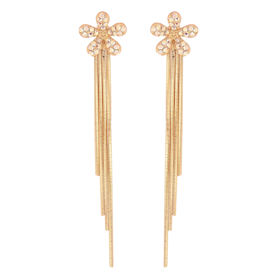 Сережки Xuping колір 18K з кристалами Swarovski пусети "Квіточки з кристалами АВ" фото №1 Сережки Xuping колір 18K з кристалами Swarovski пусети "Квіточки з кристалами АВ" фото №1