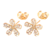 Сережки Xuping колір 18K з кристалами Swarovski пусети "Квіточки з кристалами АВ" фото №4 Сережки Xuping колір 18K з кристалами Swarovski пусети "Квіточки з кристалами АВ" фото №4