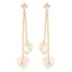 Серьги Xuping цвет 18K с кристаллами Swarovski пусеты "Подвески с кристальными сердечками Shimmer" фото №3 Серьги Xuping цвет 18K с кристаллами Swarovski пусеты "Подвески с кристальными сердечками Shimmer" фото №3