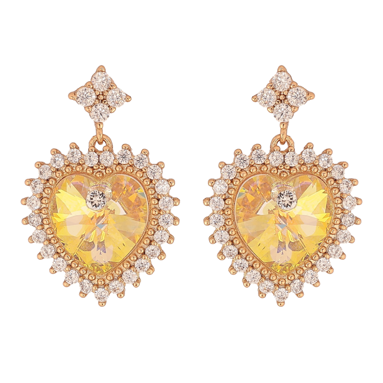 Сережки Xuping колір 18K з кристалами Swarovski пусети "Серця Sunshine Delite в обрамленні" фото №4 Сережки Xuping колір 18K з кристалами Swarovski пусети "Серця Sunshine Delite в обрамленні" фото №4