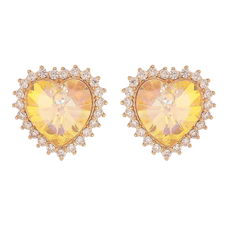 Сережки Xuping колір 18K з кристалами Swarovski пусети "Серця Sunshine Delite в обрамленні кристалів" фото №4 Сережки Xuping колір 18K з кристалами Swarovski пусети "Серця Sunshine Delite в обрамленні кристалів" фото №4