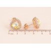 Сережки Xuping колір 18K з кристалами Swarovski пусети "Серця Sunshine Delite в обрамленні кристалів" фото №3 Сережки Xuping колір 18K з кристалами Swarovski пусети "Серця Sunshine Delite в обрамленні кристалів" фото №3