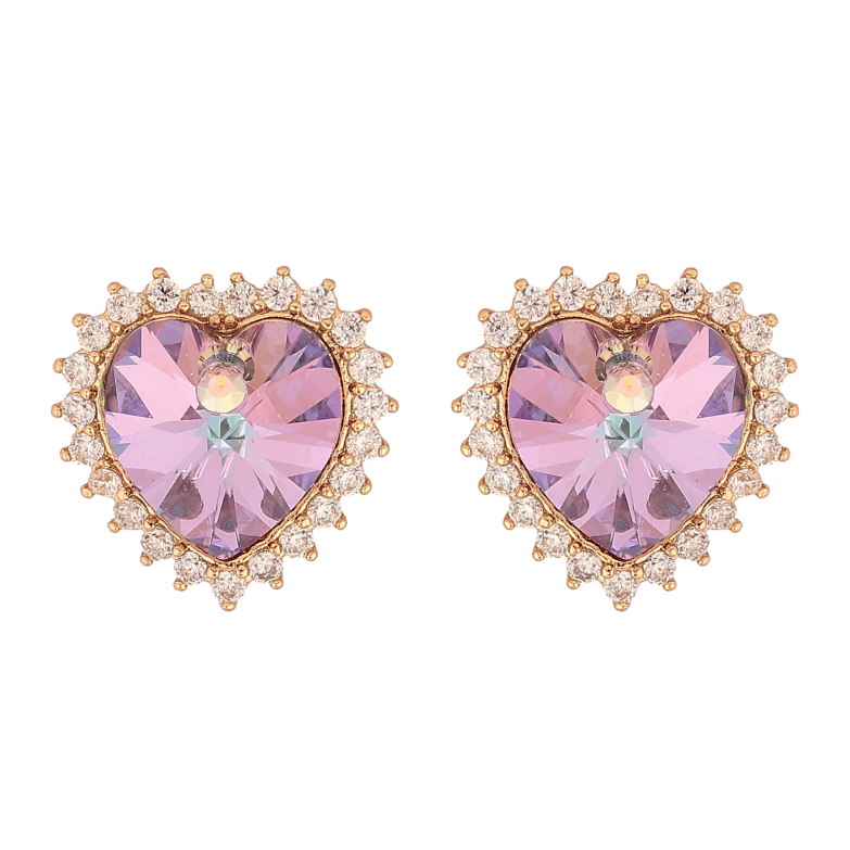 Сережки Xuping колір 18K з кристалами Swarovski пусети "Сердечка Paradise Shine в обрамленні кристалів" фото №1 Сережки Xuping колір 18K з кристалами Swarovski пусети "Сердечка Paradise Shine в обрамленні кристалів" фото №1