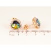 Сережки Xuping колір 18K з кристалами Swarovski пусети "Сердечка Vitrail Medium в обрамленні кристалів" фото №3 Сережки Xuping колір 18K з кристалами Swarovski пусети "Сердечка Vitrail Medium в обрамленні кристалів" фото №3