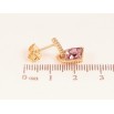 Серьги Xuping цвет 18K с кристаллами Swarovski пусеты "Замочки с кристаллом Amethyst" фото №2 Серьги Xuping цвет 18K с кристаллами Swarovski пусеты "Замочки с кристаллом Amethyst" фото №2