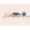 Сережки Xuping колір 18K з кристалами Swarovski французький замок "Кристали Bermuda Blue" фото №2