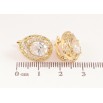 Серьги Xuping цвет Позолота 14K английский замок "Узор с кристаллами" фото №2 Серьги Xuping цвет Позолота 14K английский замок "Узор с кристаллами" фото №2