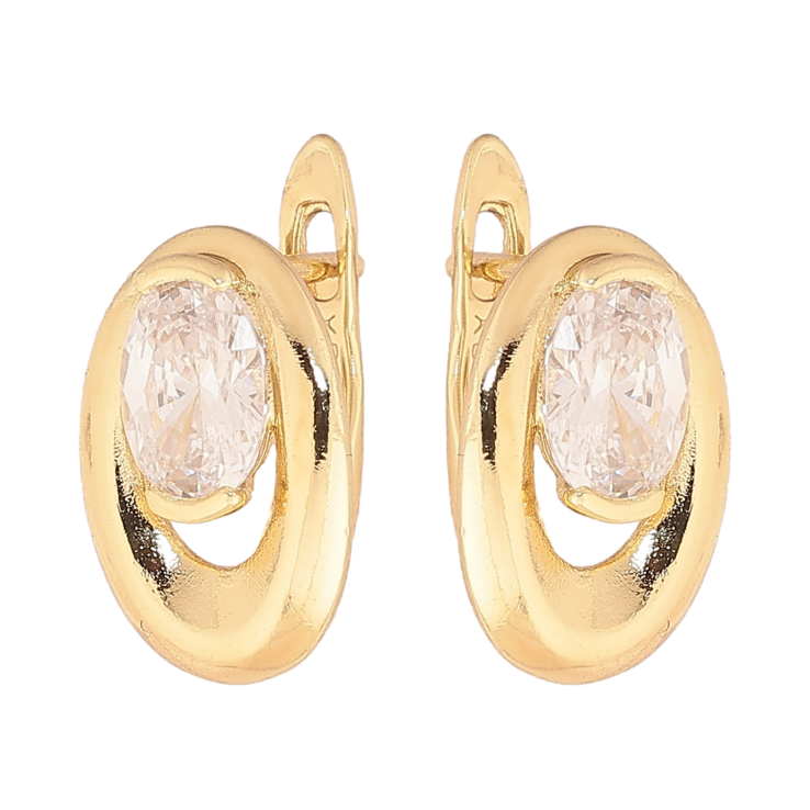 Серьги Xuping цвет Позолота 14K английский замок "Узор с кристаллами" фото №11 Серьги Xuping цвет Позолота 14K английский замок "Узор с кристаллами" фото №11