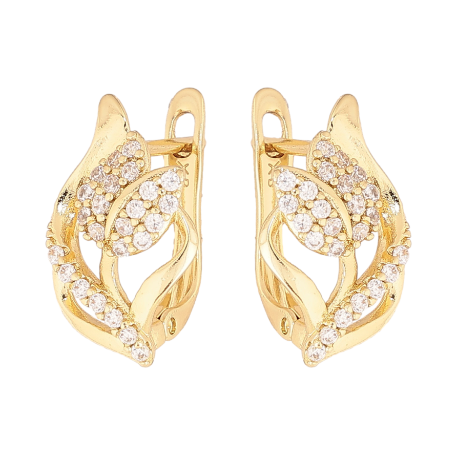 Серьги Xuping цвет Позолота 14K английский замок "Тюльпаны" фото №1 Серьги Xuping цвет Позолота 14K английский замок "Тюльпаны" фото №1