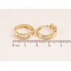 Сережки Xuping колір Позолота 14K колечка "Візерунок з кристалами" фото №2