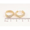 Серьги Xuping цвет Позолота 14K колечки "Узор с кристаллами" фото №2 Серьги Xuping цвет Позолота 14K колечки "Узор с кристаллами" фото №2