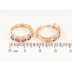 Сережки Xuping колір Позолота 14K колечка "Дорожки бузкових кристалів" фото №2