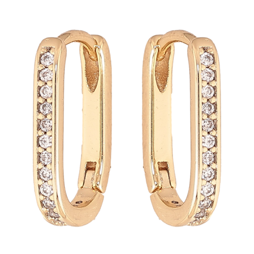Серьги Xuping цвет Позолота 14K колечки "Дорожки кристаллов" фото №1 Серьги Xuping цвет Позолота 14K колечки "Дорожки кристаллов" фото №1