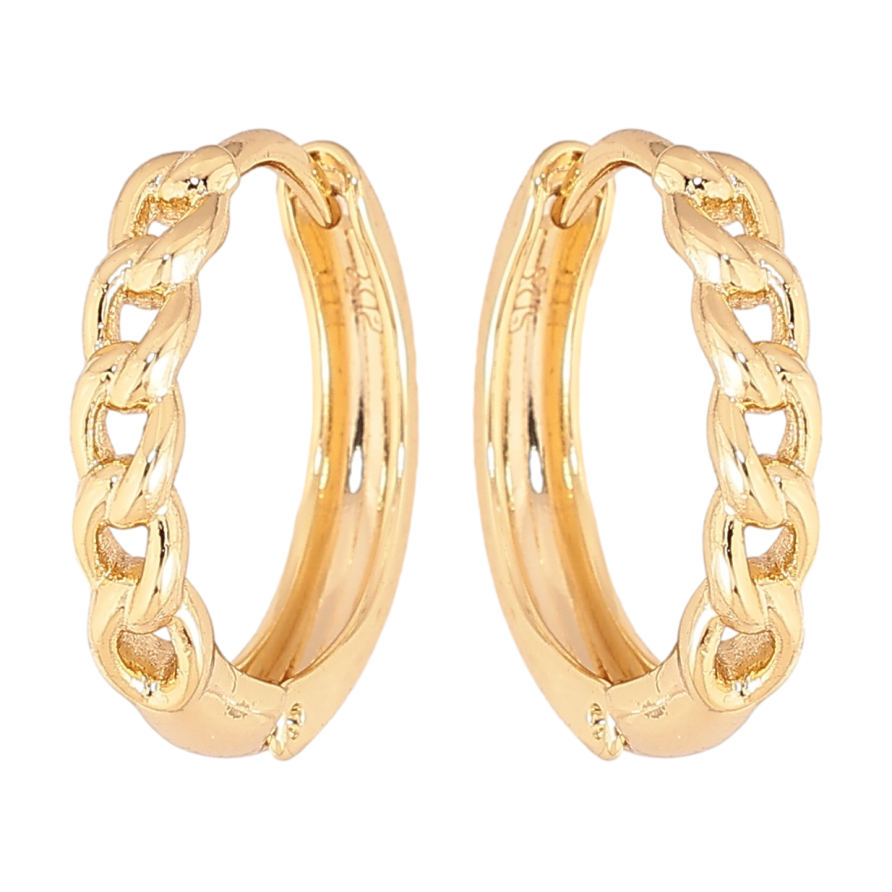 Серьги Xuping цвет Позолота 14K колечки "Узор цепочка" фото №1 Серьги Xuping цвет Позолота 14K колечки "Узор цепочка" фото №1
