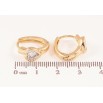 Серьги Xuping цвет Позолота 14K колечки "Кристальные сердечки" фото №2