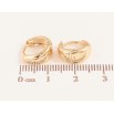 Серьги Xuping цвет Позолота 14K колечки "Классика" ø 12мм фото №2