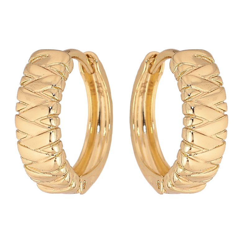 Серьги Xuping цвет Позолота 14K колечки "Декоративный узор" фото №1 Серьги Xuping цвет Позолота 14K колечки "Декоративный узор" фото №1