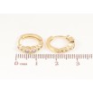 Сережки Xuping колір Позолота 14K колечка "Доріжки кристалів" фото №2 Сережки Xuping колір Позолота 14K колечка "Доріжки кристалів" фото №2