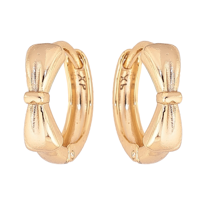 Сережки Xuping колір Позолота 14K колечка "Банти" фото №10 Сережки Xuping колір Позолота 14K колечка "Банти" фото №10
