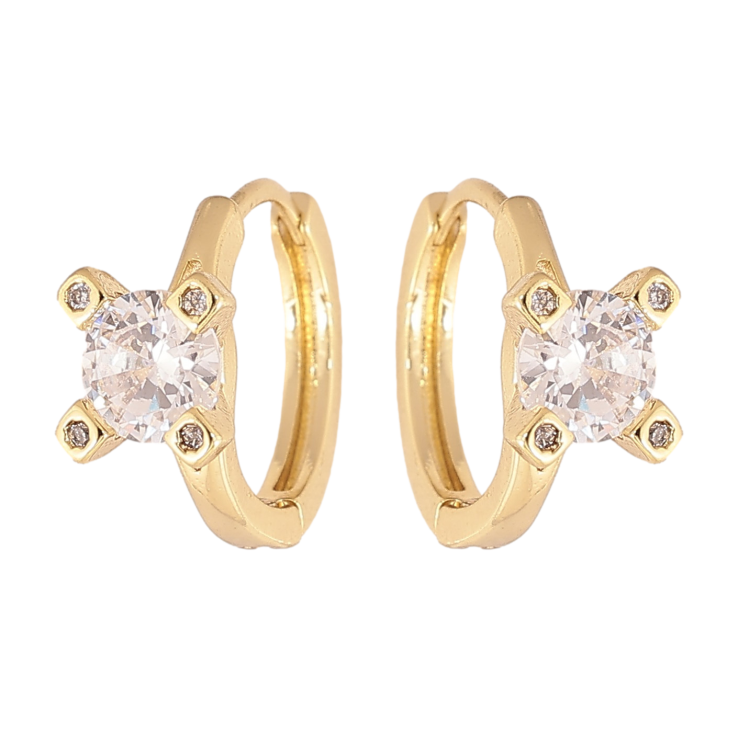 Сережки Xuping колір Позолота 14K колечка "Вставка кристал" фото №12 Сережки Xuping колір Позолота 14K колечка "Вставка кристал" фото №12