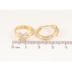 Сережки Xuping колір Позолота 14K колечка "Візерунок з кристалами" фото №2