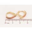 Сережки Xuping колір Позолота 14K колечка "Візерунок з доріжками помаранчевих кристалів" фото №2 Сережки Xuping колір Позолота 14K колечка "Візерунок з доріжками помаранчевих кристалів" фото №2