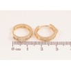 Сережки Xuping колір Позолота 14K колечка "Дорожки кристалів з квіточками" фото №2 Сережки Xuping колір Позолота 14K колечка "Дорожки кристалів з квіточками" фото №2