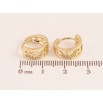 Серьги Xuping цвет Позолота 14K колечки "Узор звездочки" фото №2