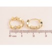 Сережки Xuping колір Позолота 14K колечка "Візерунок з кристалами" фото №2