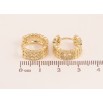 Сережки Xuping колір Позолота 14K колечка "Декоративний візерунок" фото №2