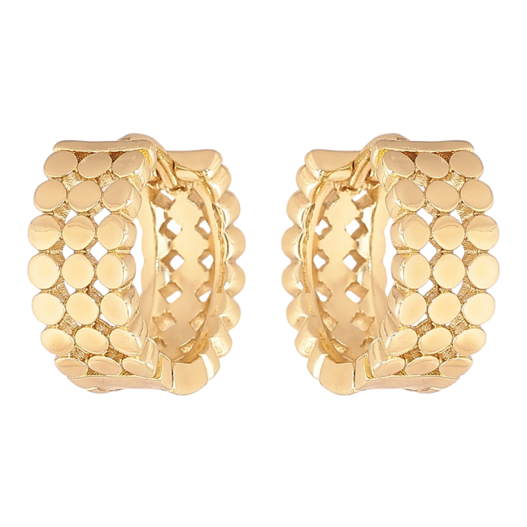 Сережки Xuping колір Позолота 14K колечка "Декоративний візерунок" фото №12 Сережки Xuping колір Позолота 14K колечка "Декоративний візерунок" фото №12