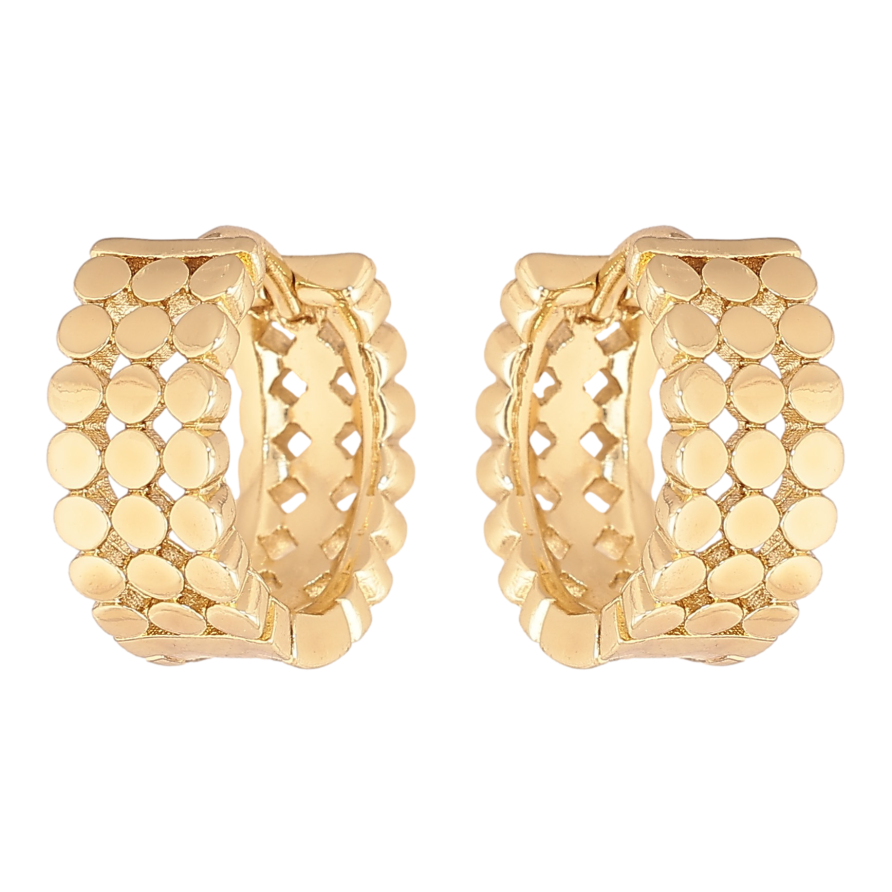 Сережки Xuping колір Позолота 14K колечка "Декоративний візерунок" фото №1