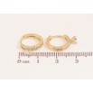 Сережки Xuping колір Позолота 14K колечка "Візерунок з кристалами" фото №2
