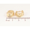 Сережки Xuping колір Позолота 14K колечка "Візерунок сердечка з кристалами" фото №2 Сережки Xuping колір Позолота 14K колечка "Візерунок сердечка з кристалами" фото №2