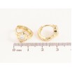 Сережки Xuping колір Позолота 14K колечка "Квіточки з кристалами" фото №2