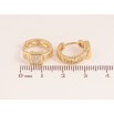 Серьги Xuping цвет Позолота 14K колечки "Узор с кристаллами" фото №2 Серьги Xuping цвет Позолота 14K колечки "Узор с кристаллами" фото №2
