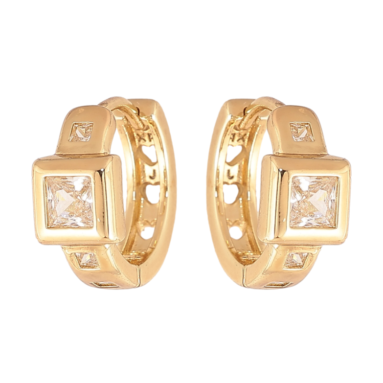 Сережки Xuping колір Позолота 14K колечка "Візерунок з кристалами" фото №20 Сережки Xuping колір Позолота 14K колечка "Візерунок з кристалами" фото №20