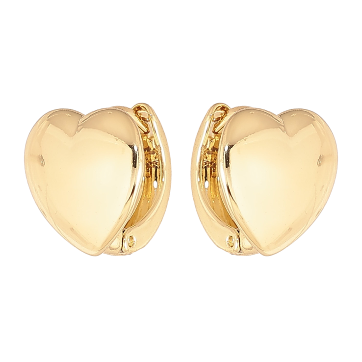 Серьги Xuping цвет Позолота 14K колечки "Сердечки" фото №24