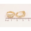 Сережки Xuping колір Позолота 14K колечка "Візерунок з кристалами" фото №2