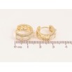 Сережки Xuping колір Позолота 14K колечка "Візерунок з кристалами" фото №2
