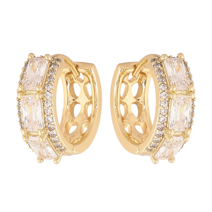 Сережки Xuping колір Позолота 14K колечка "Візерунок з кристалами" фото №24 Сережки Xuping колір Позолота 14K колечка "Візерунок з кристалами" фото №24
