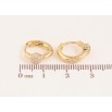 Сережки Xuping колір Позолота 14K колечка "Візерунок з кристалами" фото №2