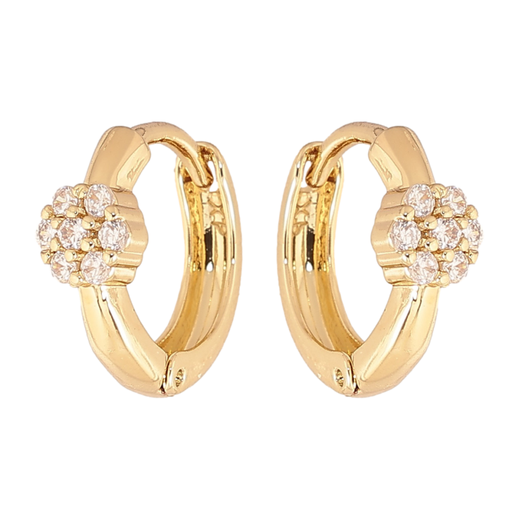 Сережки Xuping колір Позолота 14K колечка "Візерунок з кристалами" фото №22 Сережки Xuping колір Позолота 14K колечка "Візерунок з кристалами" фото №22
