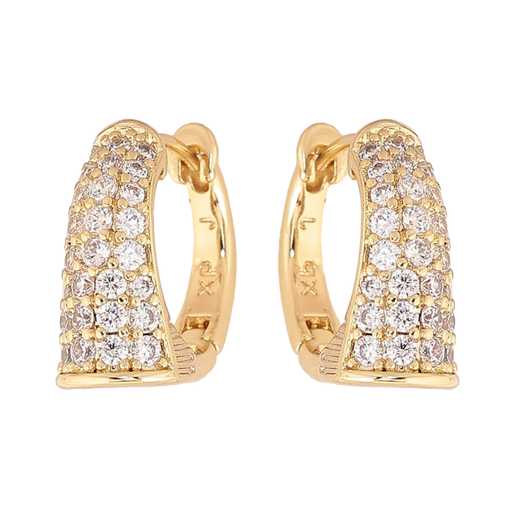 Сережки Xuping колір Позолота 14K колечка "Інкрустація кристалами" фото №20 Сережки Xuping колір Позолота 14K колечка "Інкрустація кристалами" фото №20