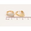 Сережки Xuping колір Позолота 14K колечка "Інкрустація кристалами" фото №2
