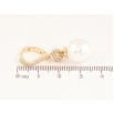 Серьги Xuping цвет Позолота 14K подвески на колечках "Жемчужные подвески" фото №2