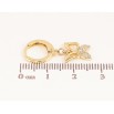Серьги Xuping цвет Позолота 14K подвески на колечках "Бабочки" фото №2