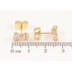 Серьги Xuping цвет Позолота 14K пусеты "Кристальные банты" фото №2