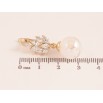Сережки Xuping колір Позолота 14K англійський замок "Перлинні підвіски" фото №2 Сережки Xuping колір Позолота 14K англійський замок "Перлинні підвіски" фото №2